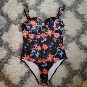 Floral one piece swimsuit